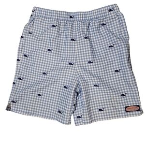Vineyard Vines Blue Gingham Whale Shorts